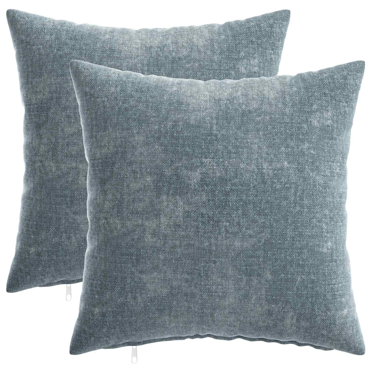Pudebetræk 2 stk. HEERLEN Lyseblå 35 x 35 cm Chenille Stof
