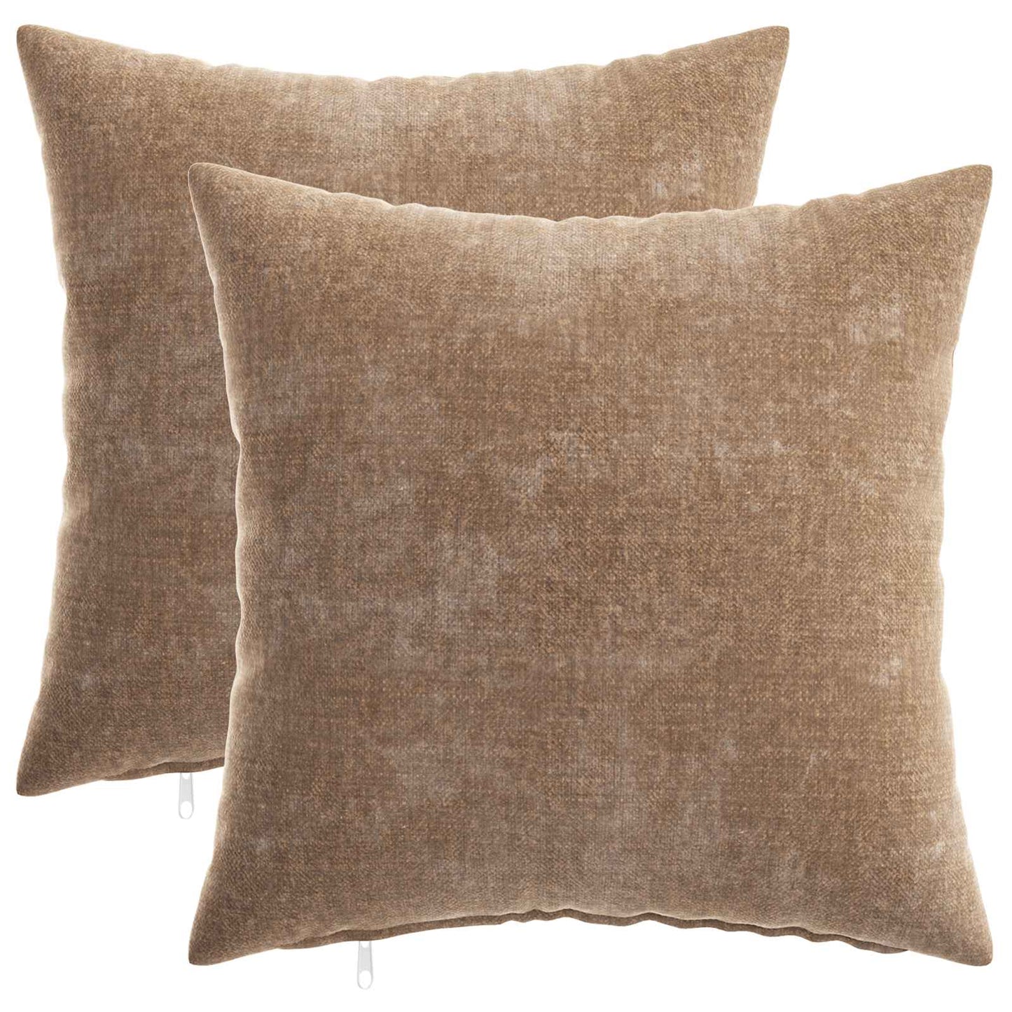 Pudebetræk 2 stk. HEERLEN Brun 35 x 35 cm Chenille Stof