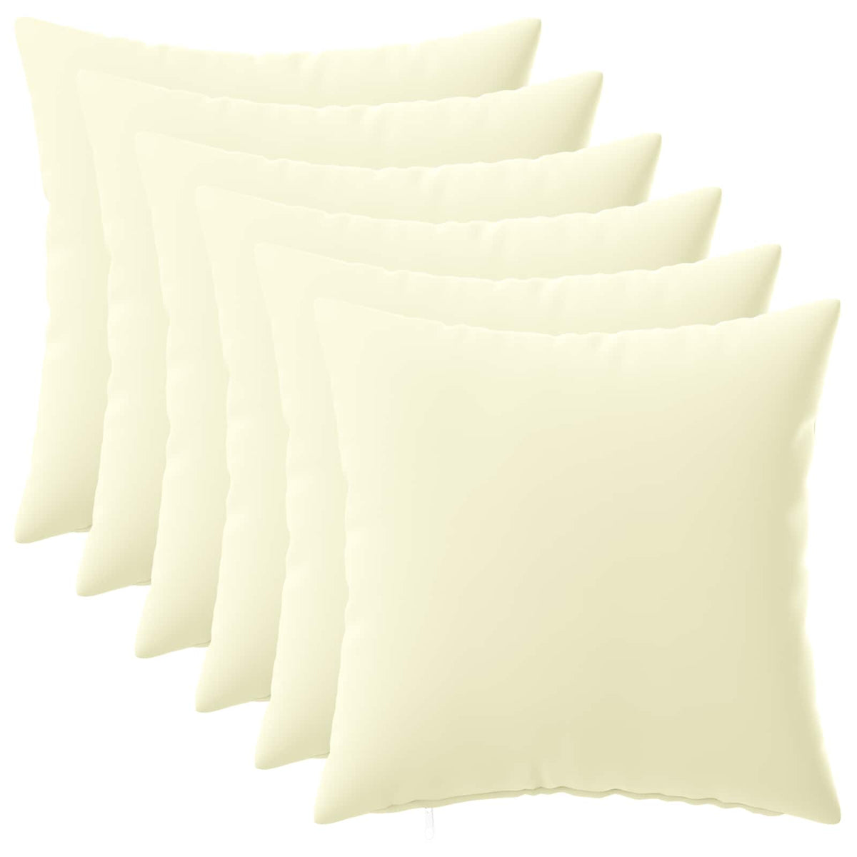 Pudebetræk 6 pcs HEERLEN Cremefarvet 35 x 35 cm Polyester