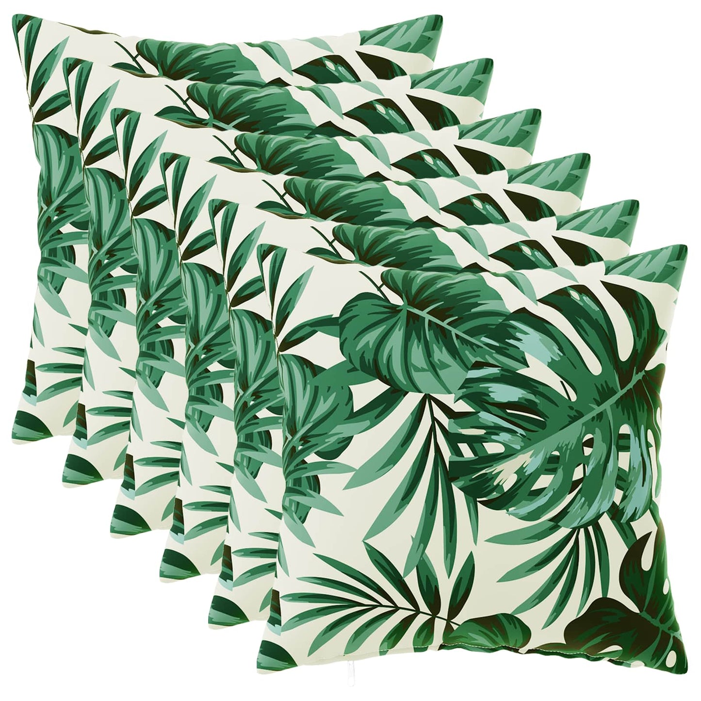 Pudebetræk 6 pcs HEERLEN Bladmønster 35 x 35 cm Polyester