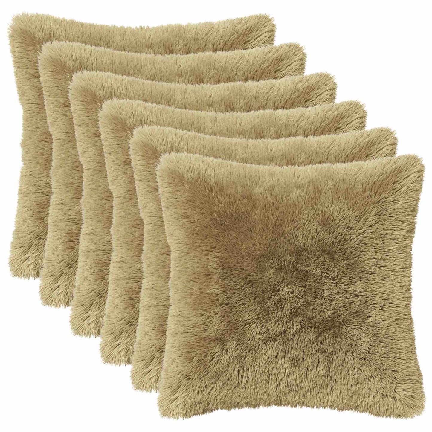 Pudebetræk 6 pcs HEERLEN Lys grøn 35 x 35 cm PV Fleece