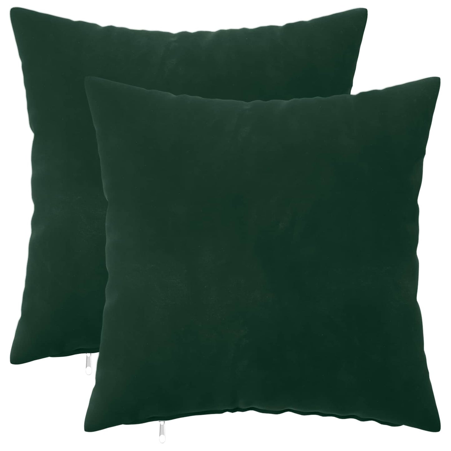 Pudebetræk 2 pcs HEERLEN Mørkegrøn 40 x 40 cm Fløjl
