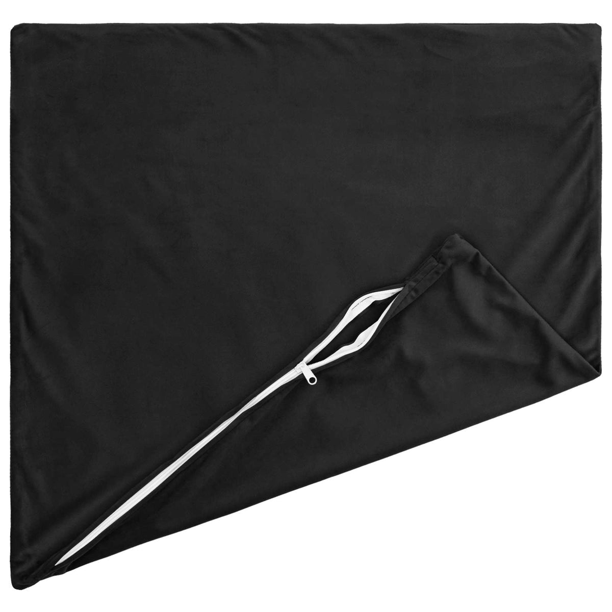Pudebetræk 12 pcs HEERLEN Sort 40 x 40 cm Fløjl