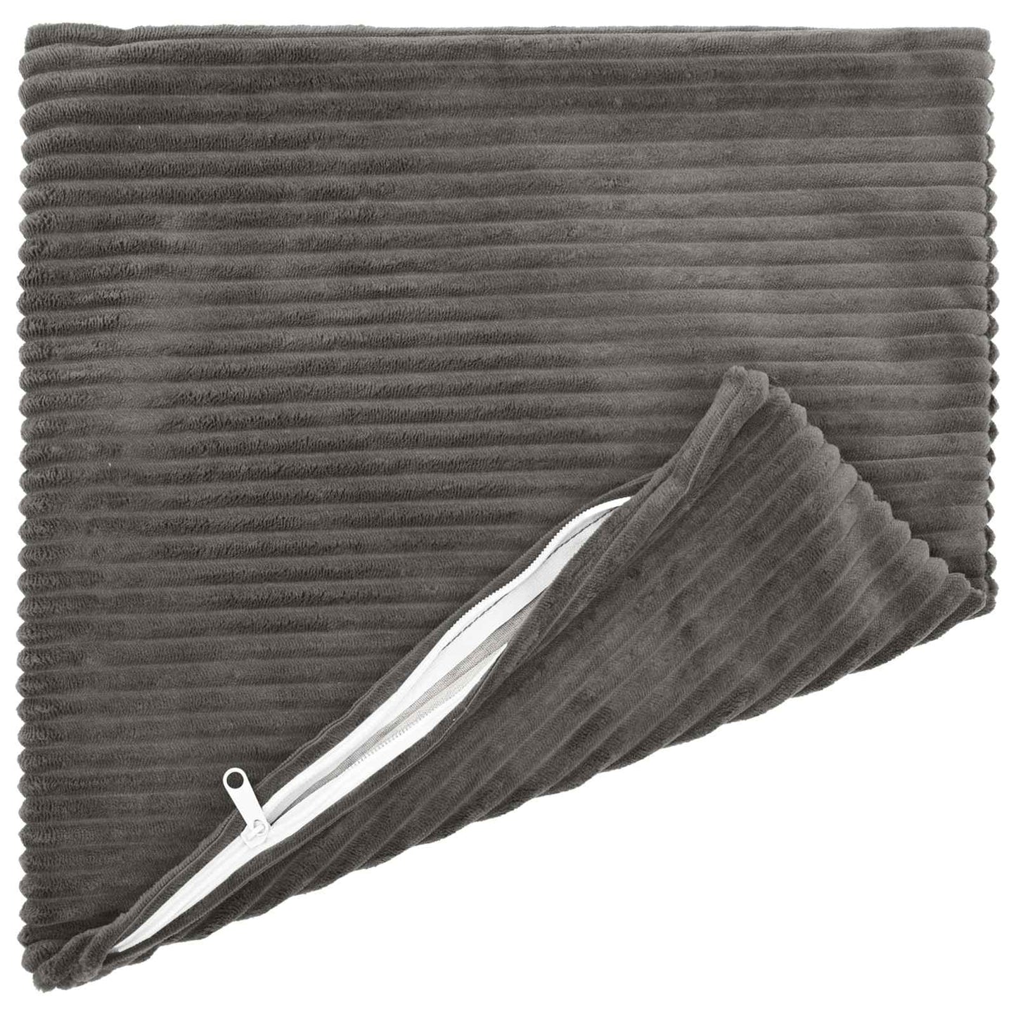 Pudebetræk 12 pcs HEERLEN Mørkegrå 40 x 40 cm cordfløjl
