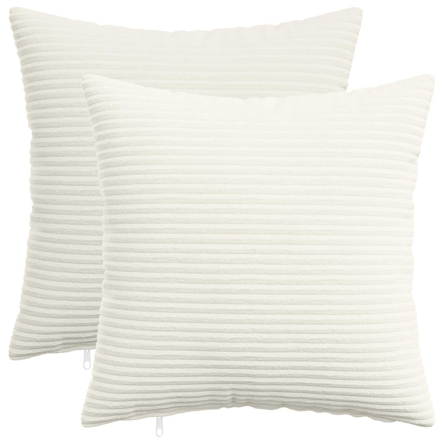 Pudebetræk 2 pcs HEERLEN Cremefarvet 40 x 40 cm cordfløjl