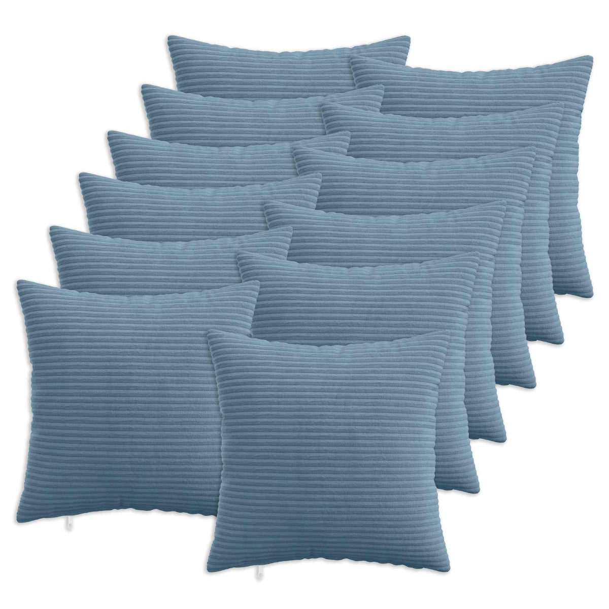 Pudebetræk 12 pcs HEERLEN Blå 40 x 40 cm cordfløjl