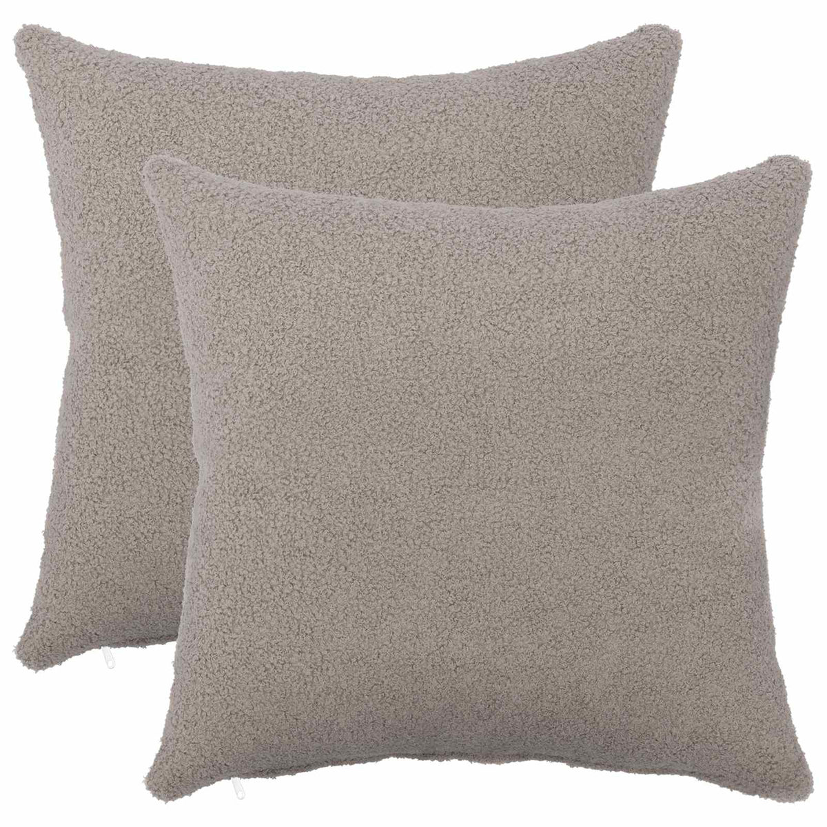 Pudebetræk 2 pcs HEERLEN Lysegrå 40 x 40 cm Bouclé