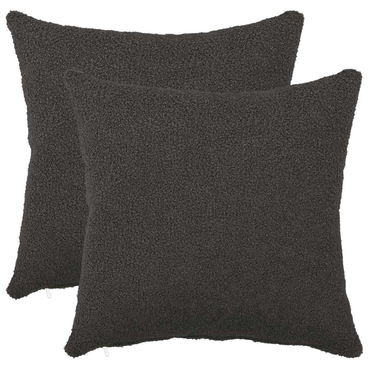 Pudebetræk 2 pcs HEERLEN Mørkegrå 40 x 40 cm Bouclé