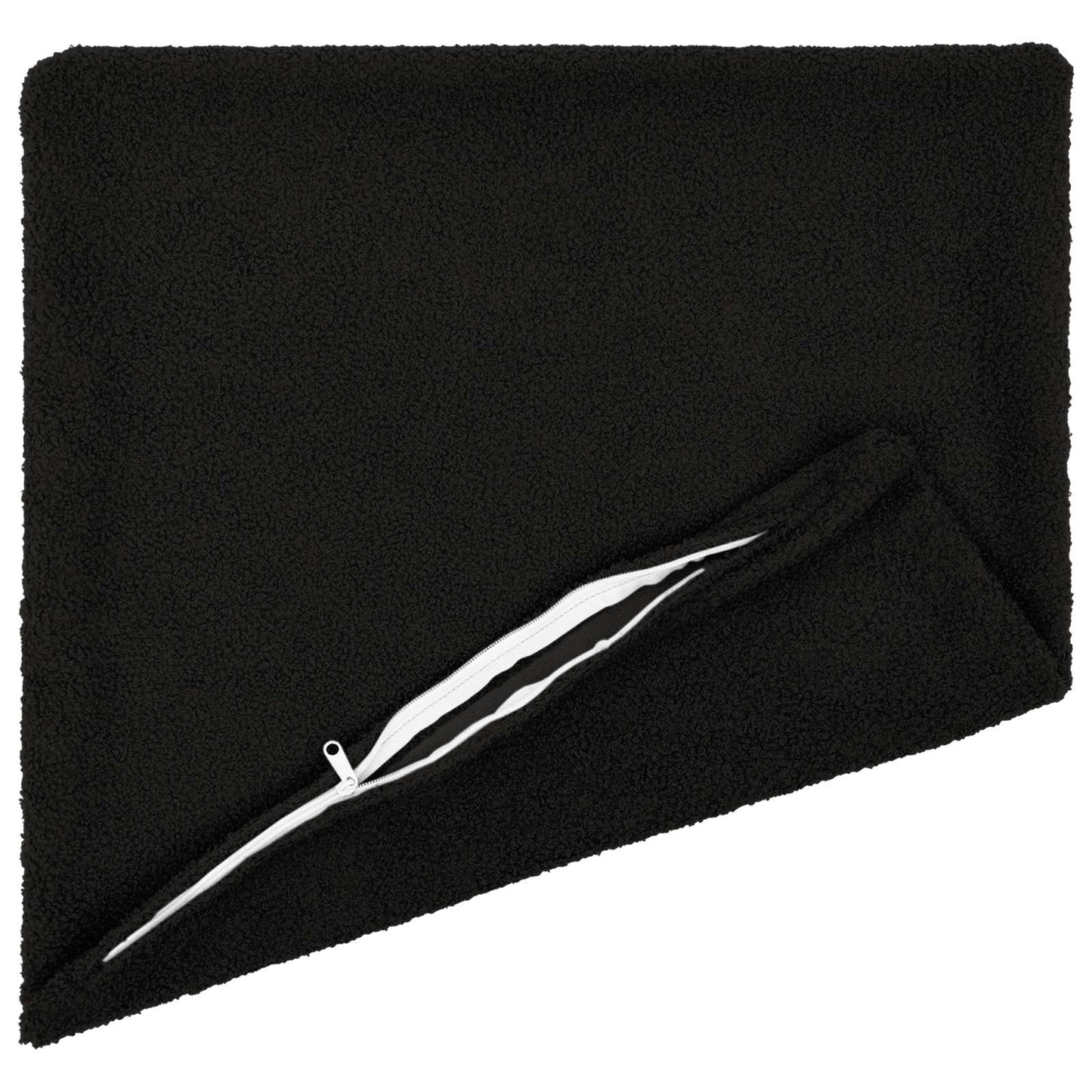 Pudebetræk 6 pcs HEERLEN Sort 40 x 40 cm Bouclé