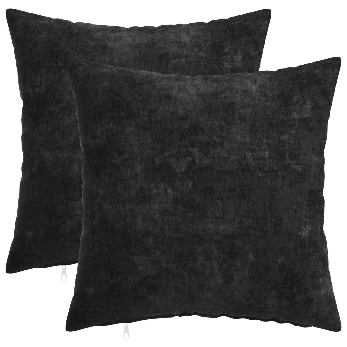 Pudebetræk 2 stk. HEERLEN Antracit 40 x 40 cm Chenille Stof