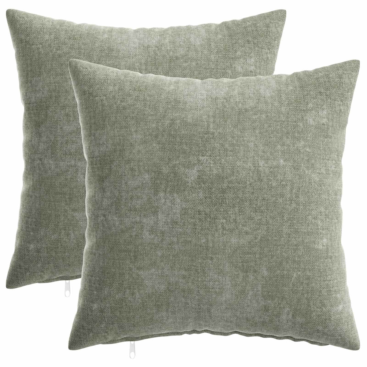 Pudebetræk 2 stk. HEERLEN Grøn 40 x 40 cm Chenille Stof