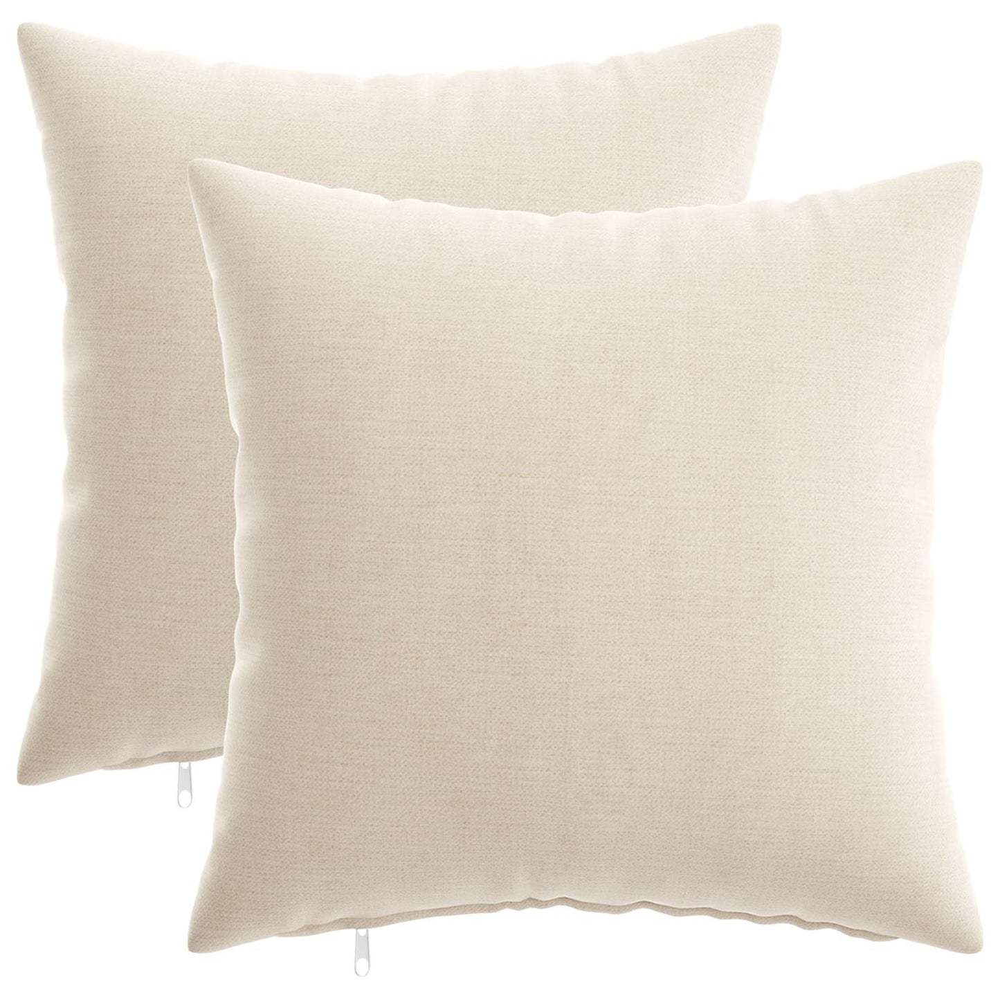 Pudebetræk 2 stk. HEERLEN Cremefarvet 40 x 40 cm Chenille Stof