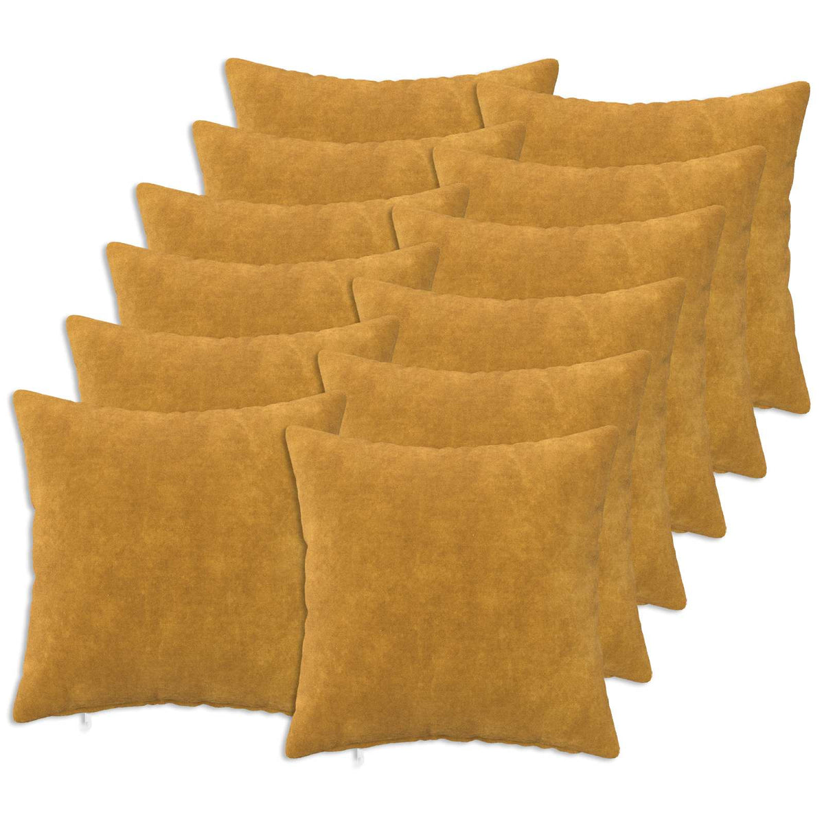 Pudebetræk 12 pcs HEERLEN Gul 40 x 40 cm Mikrofiber Fleece