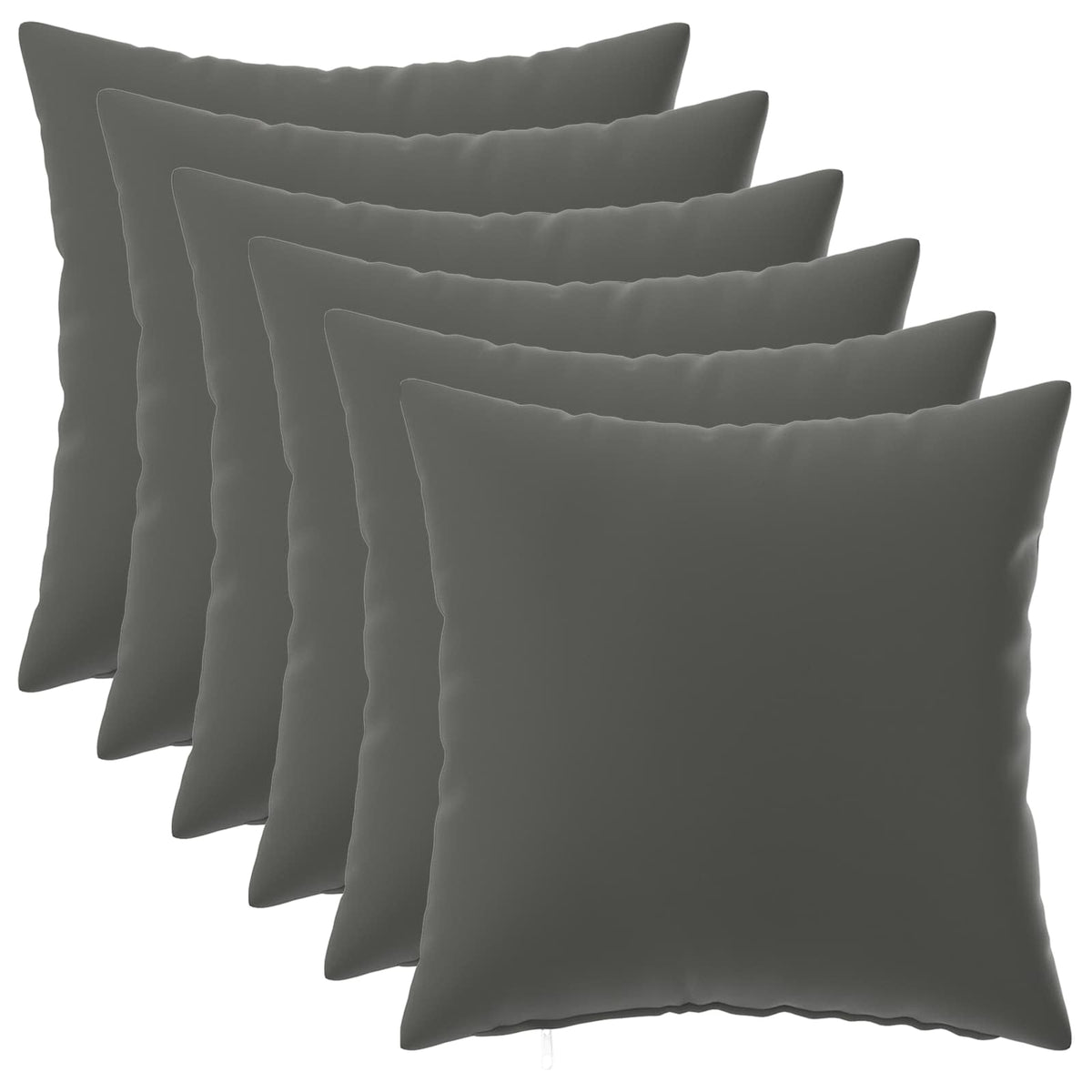 Pudebetræk 6 pcs HEERLEN Antracit 40 x 40 cm Polyester