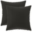 Pudebetræk 2 pcs HEERLEN Sort 40 x 40 cm Polyester