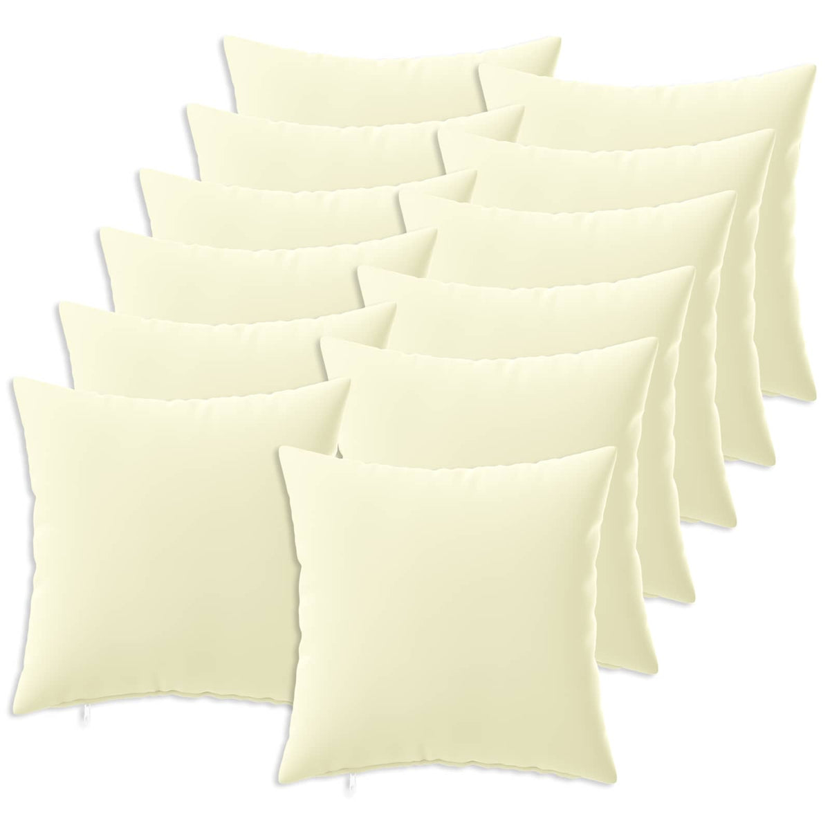 Pudebetræk 12 pcs HEERLEN Cremefarvet 40 x 40 cm Polyester
