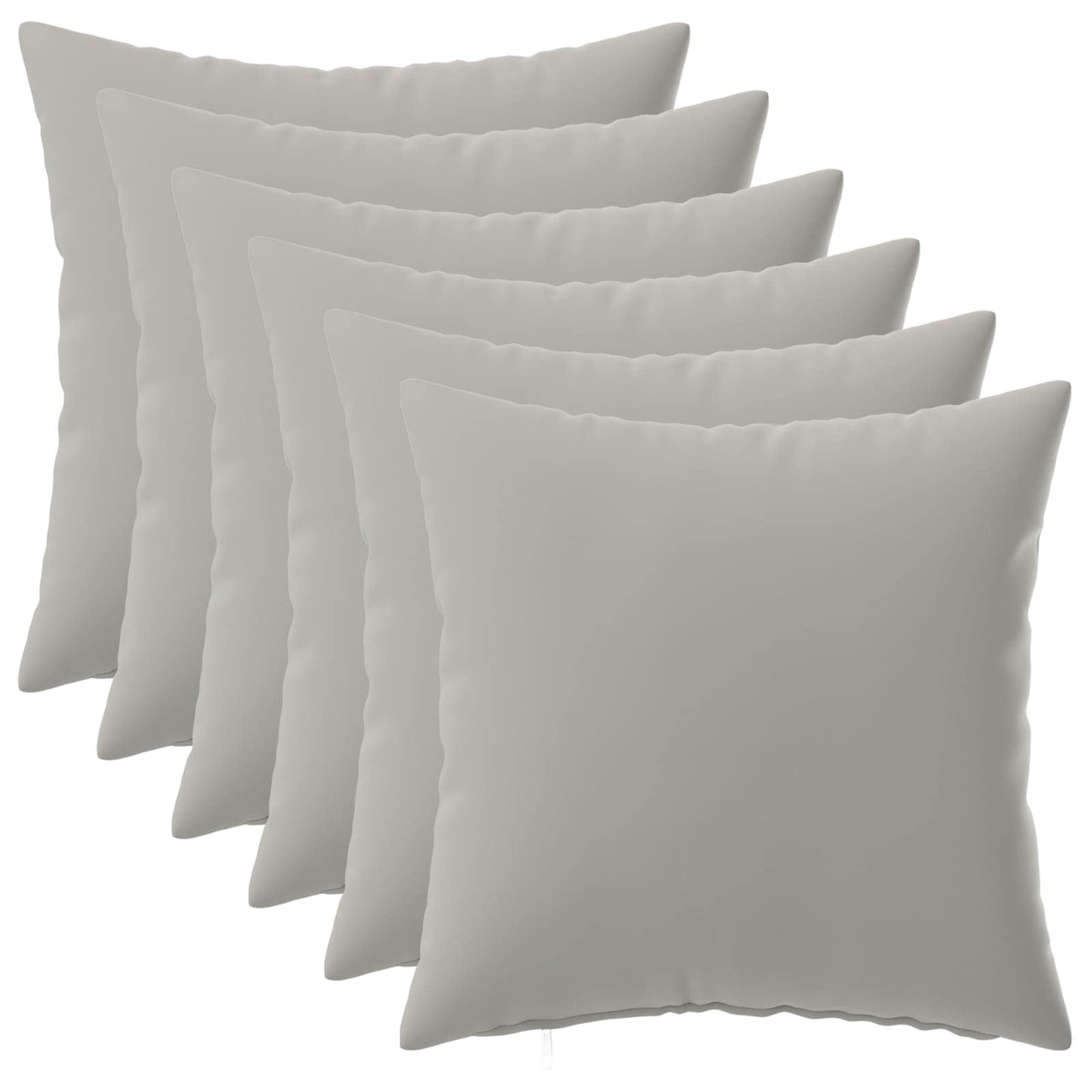 Pudebetræk 6 pcs HEERLEN Grå 40 x 40 cm Polyester