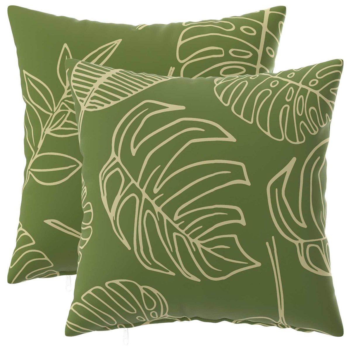 Pudebetræk 2 pcs HEERLEN Bladdesign 40 x 40 cm Polyester
