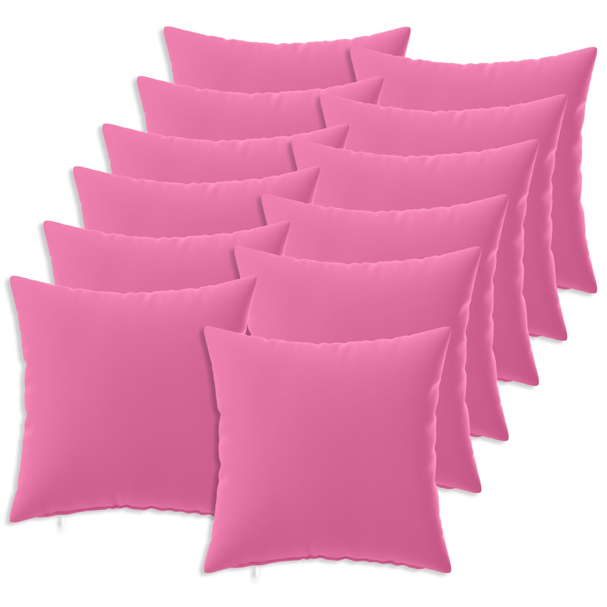 Pudebetræk 12 pcs HEERLEN Lyserød 40 x 40 cm Polyester