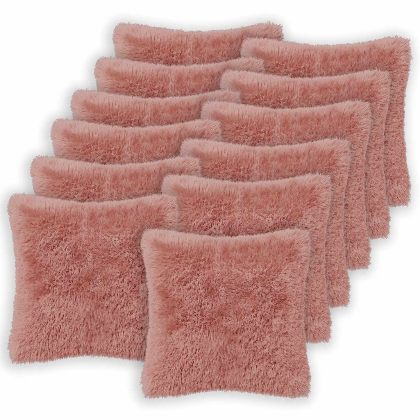 Pudebetræk 12 pcs HEERLEN Lyserød 40 x 40 cm PV Fleece