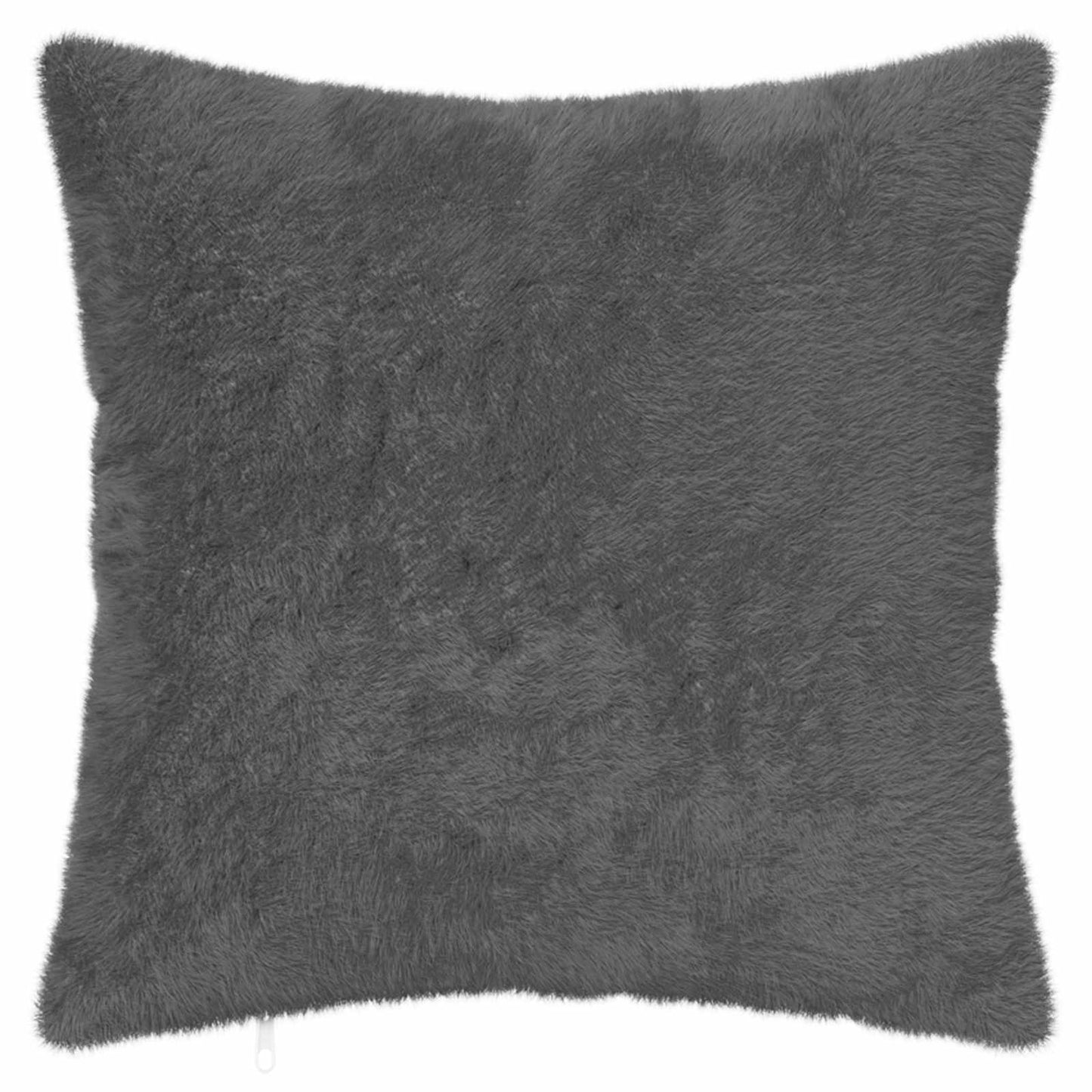 Pudebetræk 6 stk. HEERLEN Mørkegrå 40 x 40 cm Faux Kanin Pels