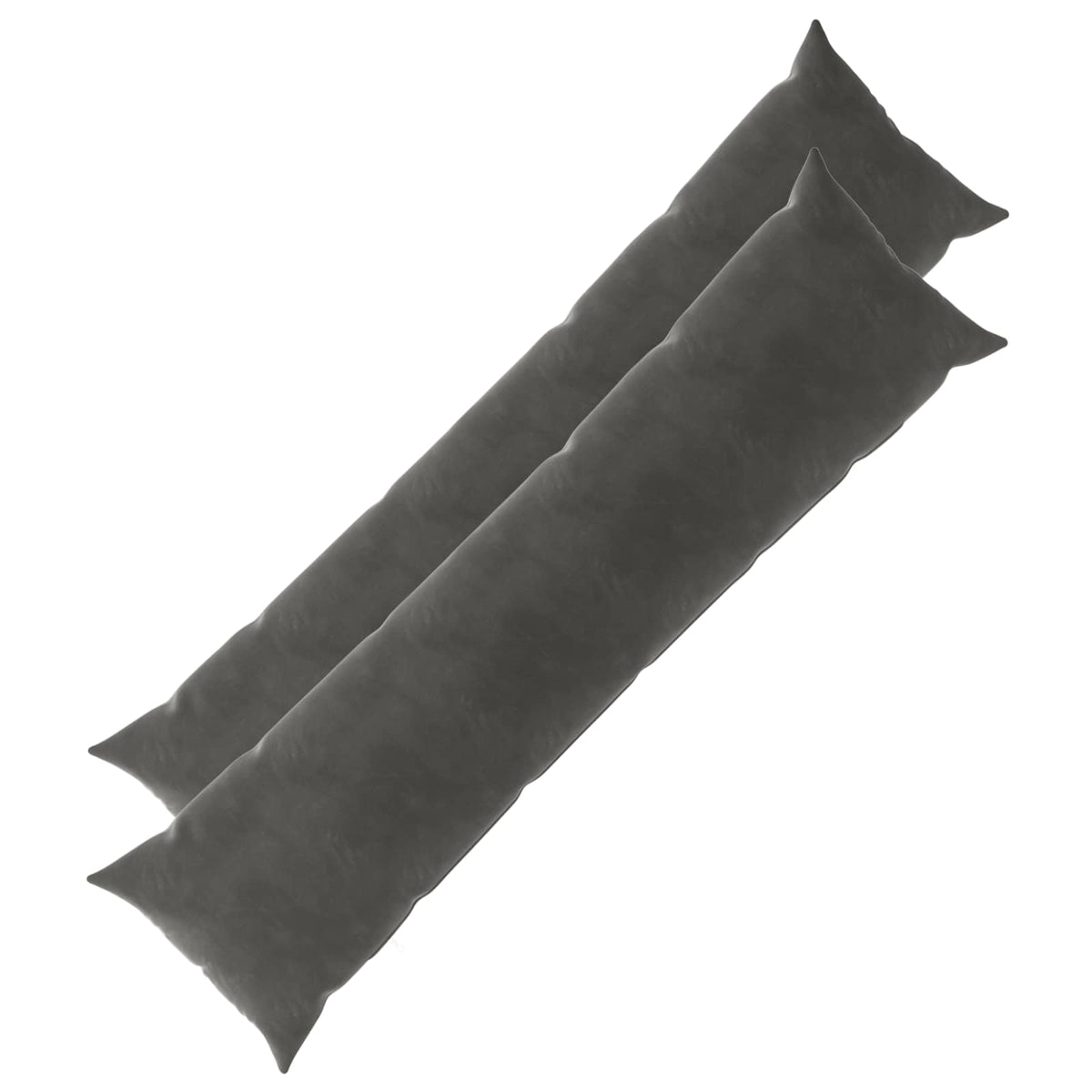 Pudebetræk 2 pcs HEERLEN Mørkegrå 40 x 145 cm Fløjl