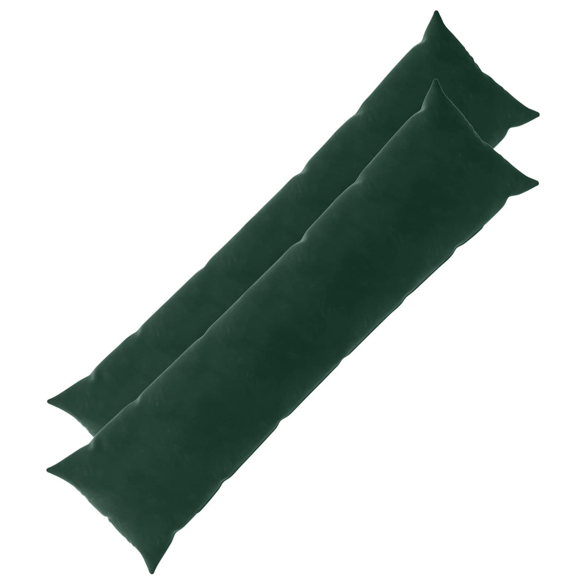 Pudebetræk 2 pcs HEERLEN Mørkegrøn 40 x 145 cm Fløjl