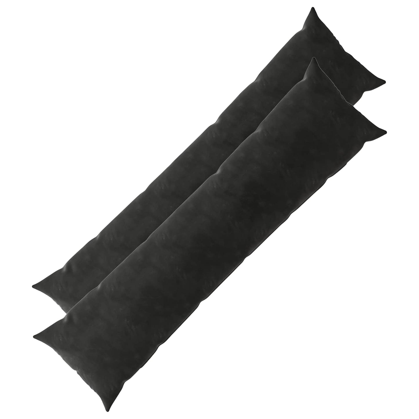 Pudebetræk 2 pcs HEERLEN Sort 40 x 145 cm Fløjl