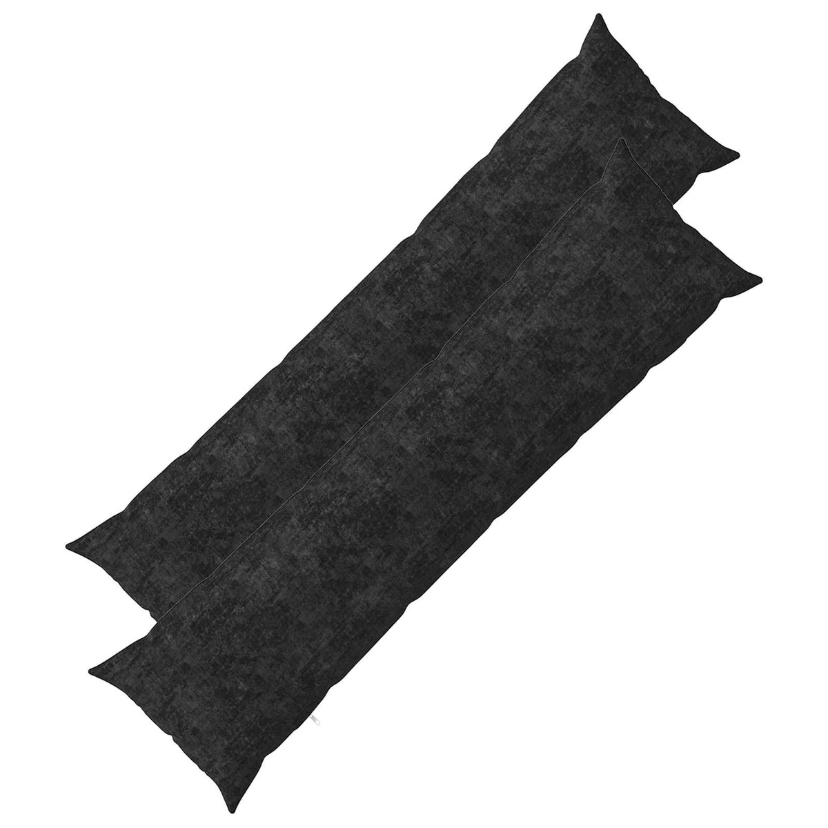 Pudebetræk 2 stk. HEERLEN Antracit 40 x 145 cm Chenille Stof
