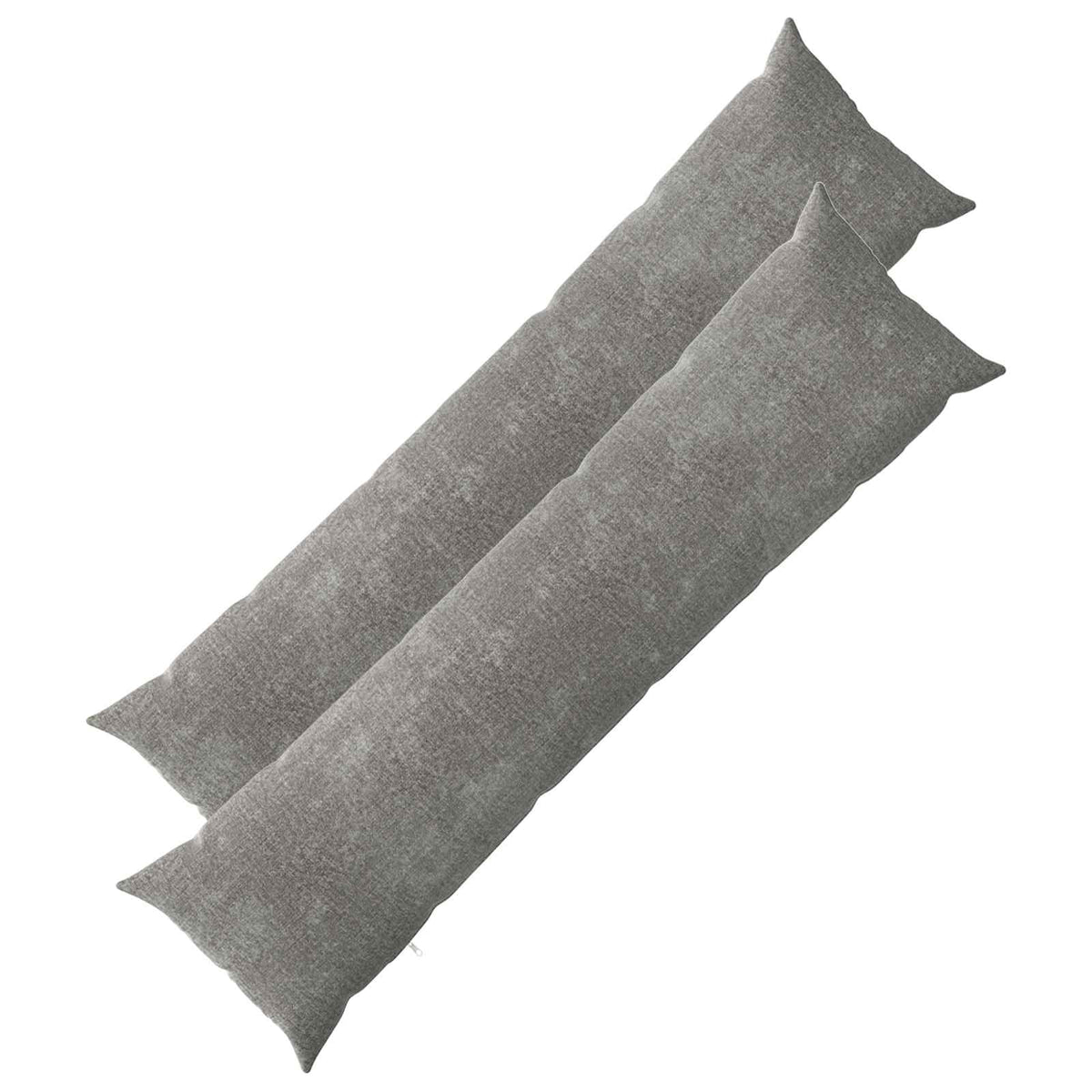 Pudebetræk 2 stk. HEERLEN Mørkegrå 40 x 145 cm Chenille Stof