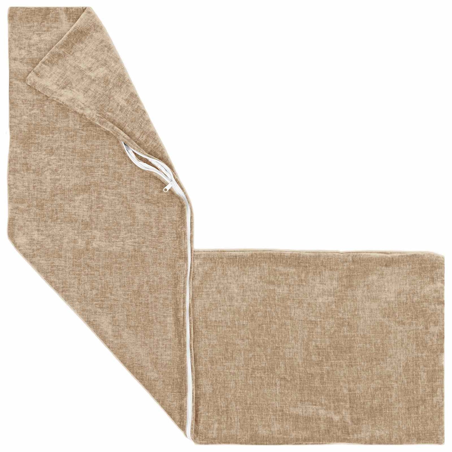 Pudebetræk 2 stk. HEERLEN Gråbrun 40 x 145 cm Chenille Stof