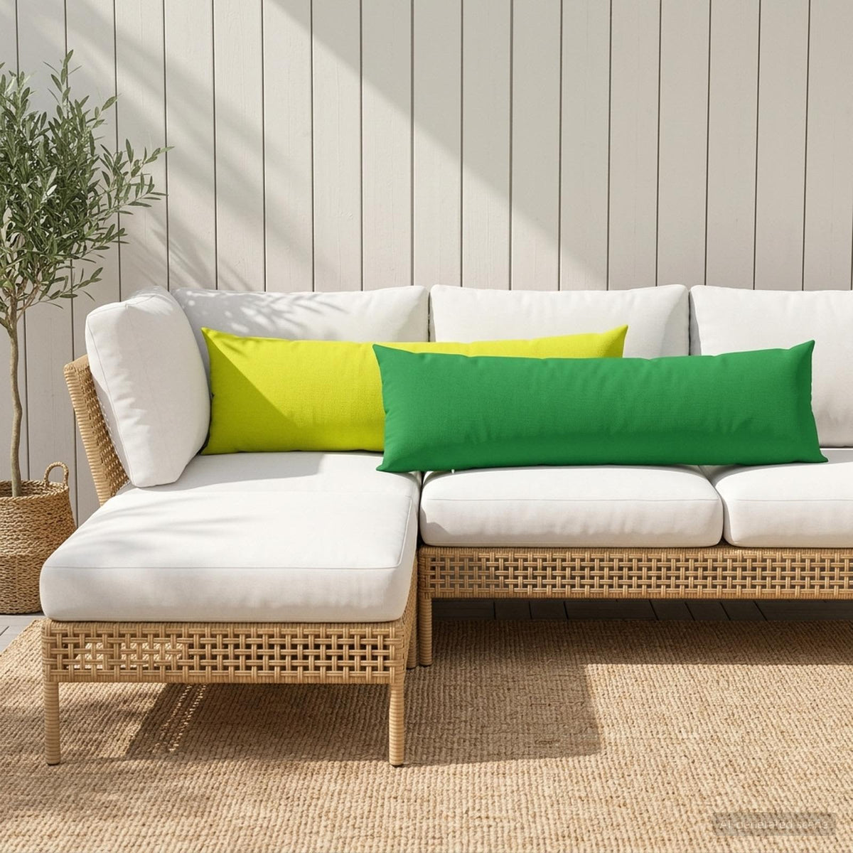 Pudebetræk 2 pcs HEERLEN Grøn 40 x 145 cm Polyester