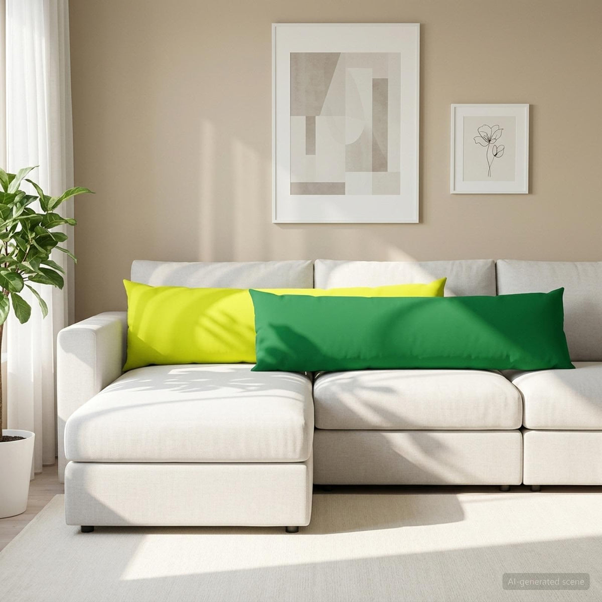 Pudebetræk HEERLEN Lys grøn 40 x 145 cm Polyester