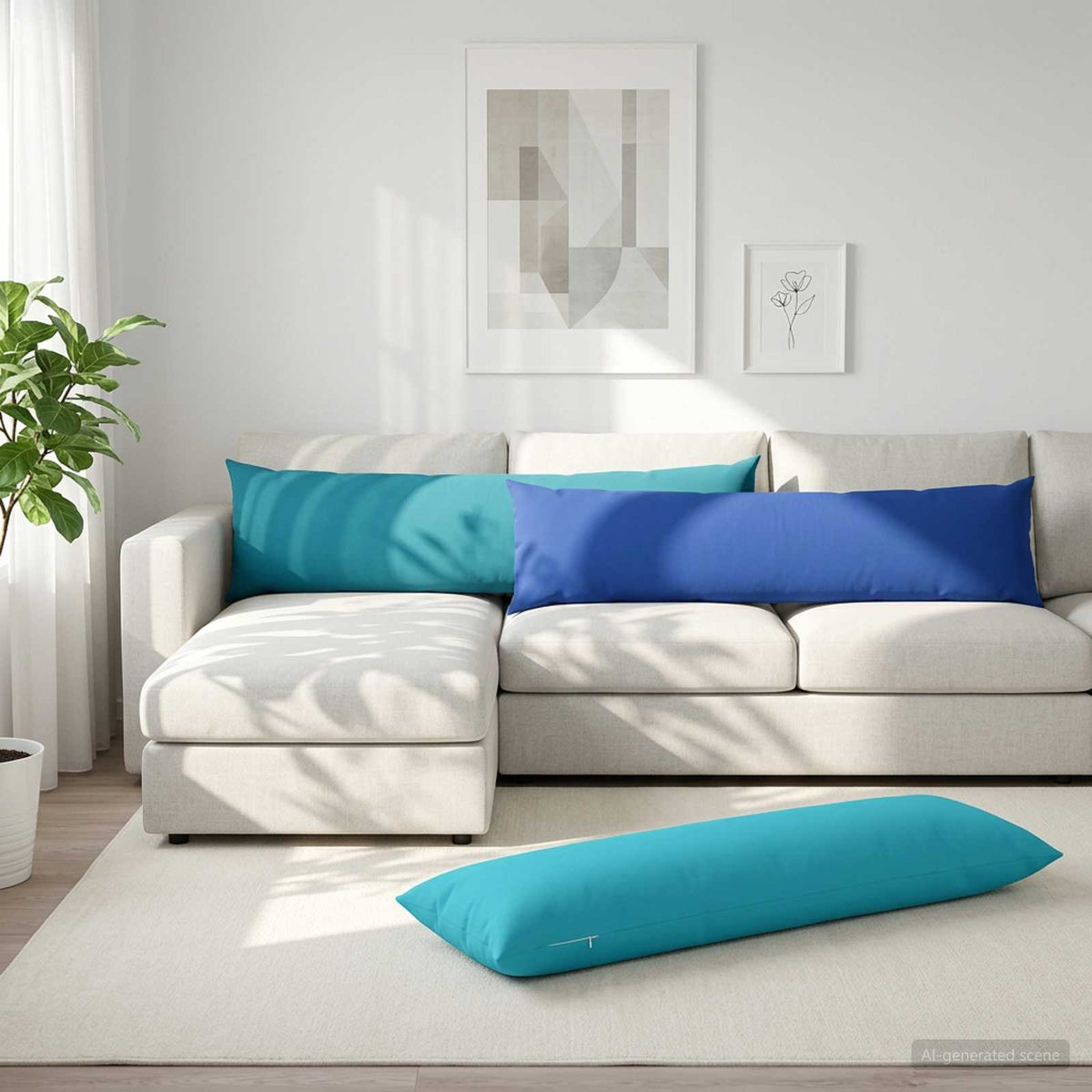 Pudebetræk 2 pcs HEERLEN Turkis 40 x 145 cm Polyester