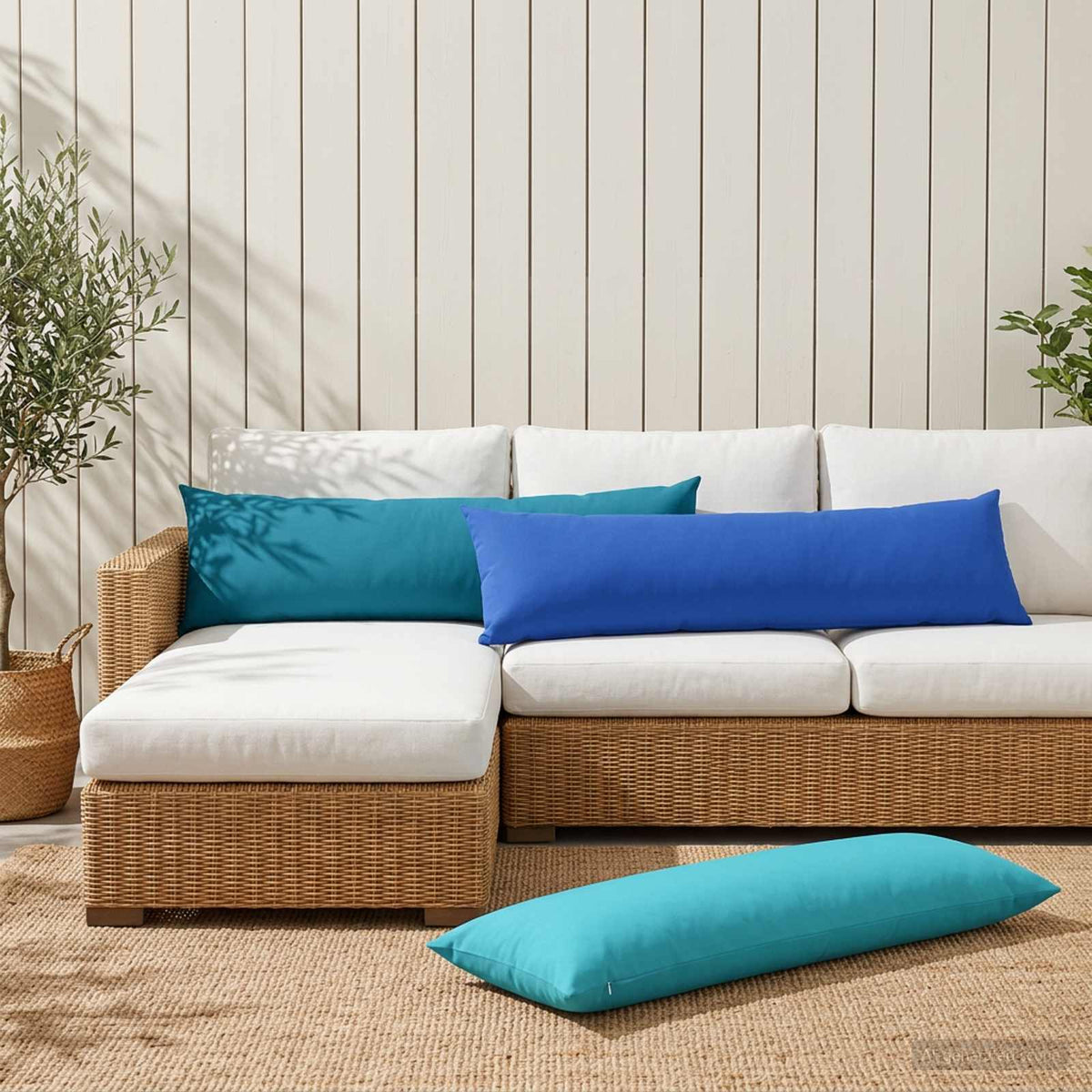 Pudebetræk HEERLEN Lyseblå 40 x 145 cm Polyester