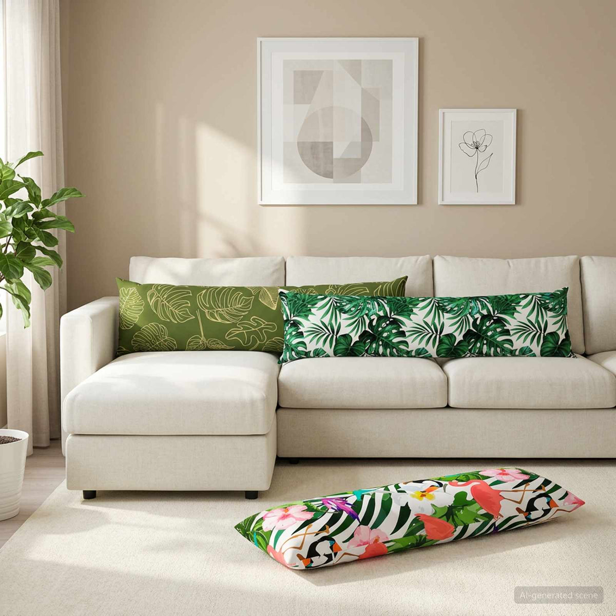Pudebetræk HEERLEN Flerfarvet 40 x 145 cm Polyester