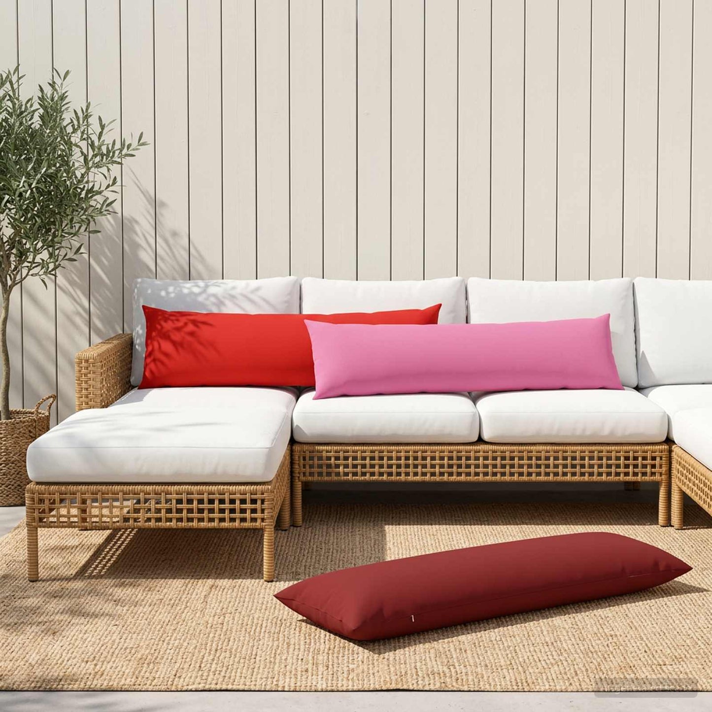 Pudebetræk 2 pcs HEERLEN Vinrød 40 x 145 cm Polyester