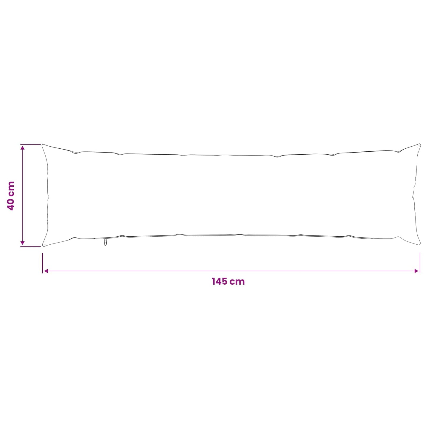Pudebetræk HEERLEN Sort 40 x 145 cm Flannel