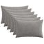 Pudebetræk 6 pcs HEERLEN Lysegrå 40 x 60 cm cordfløjl