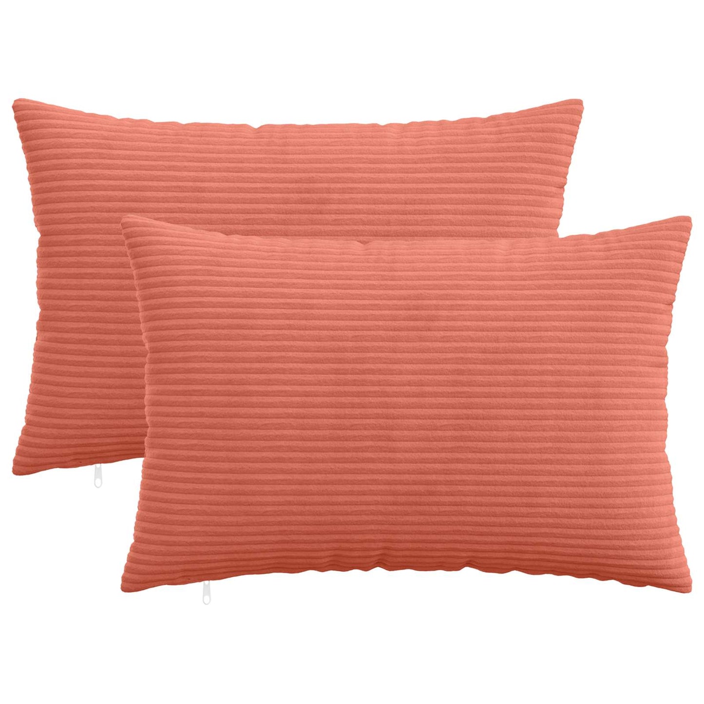 Pudebetræk 2 pcs HEERLEN Rød orange 40 x 60 cm cordfløjl