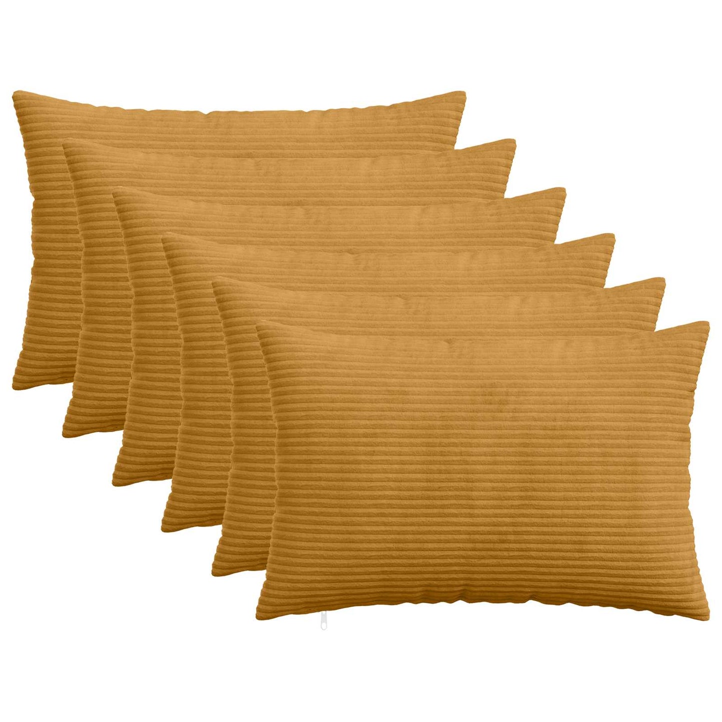 Pudebetræk 6 pcs HEERLEN Gul 40 x 60 cm cordfløjl