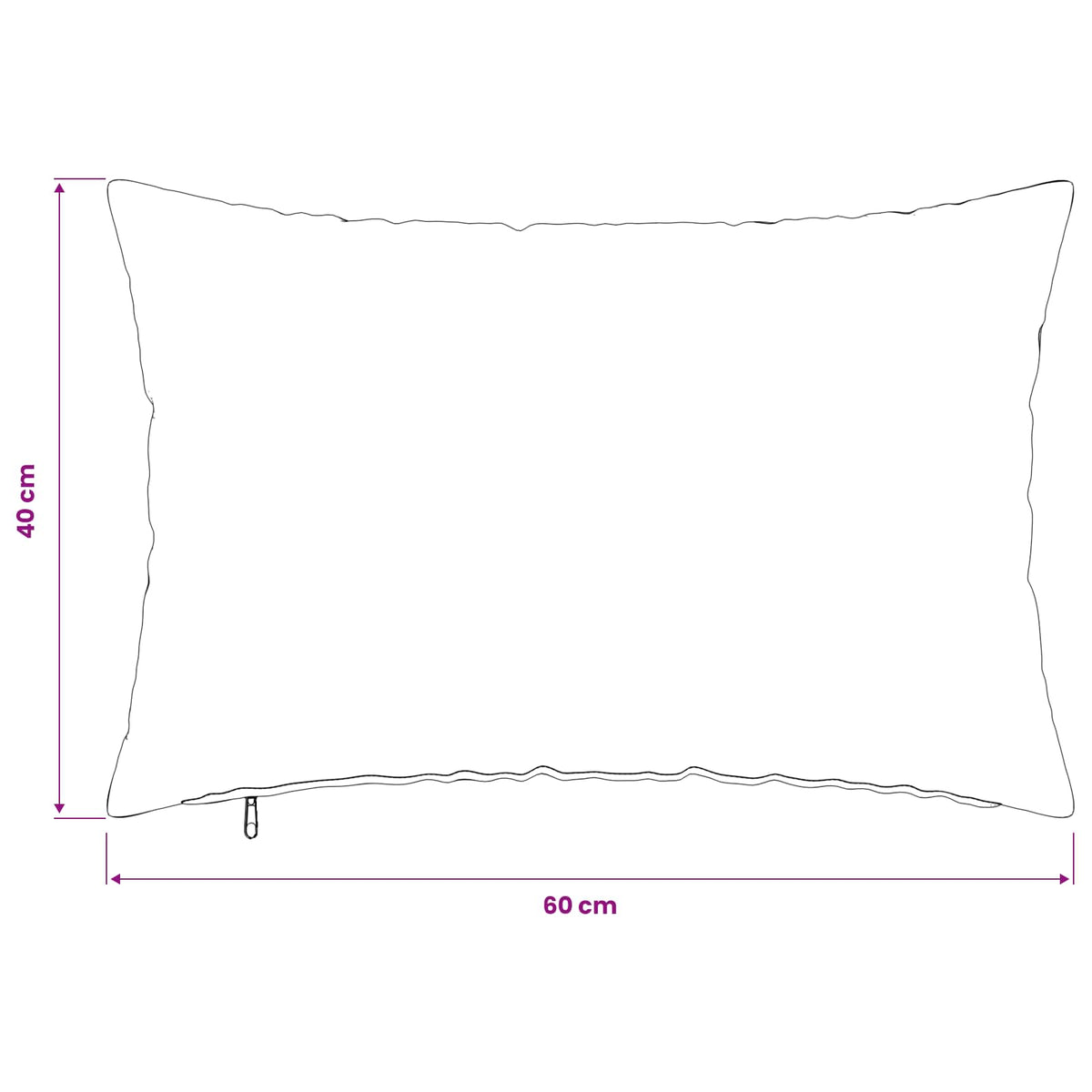 Pudebetræk 2 pcs HEERLEN Cremefarvet 40 x 60 cm Bouclé