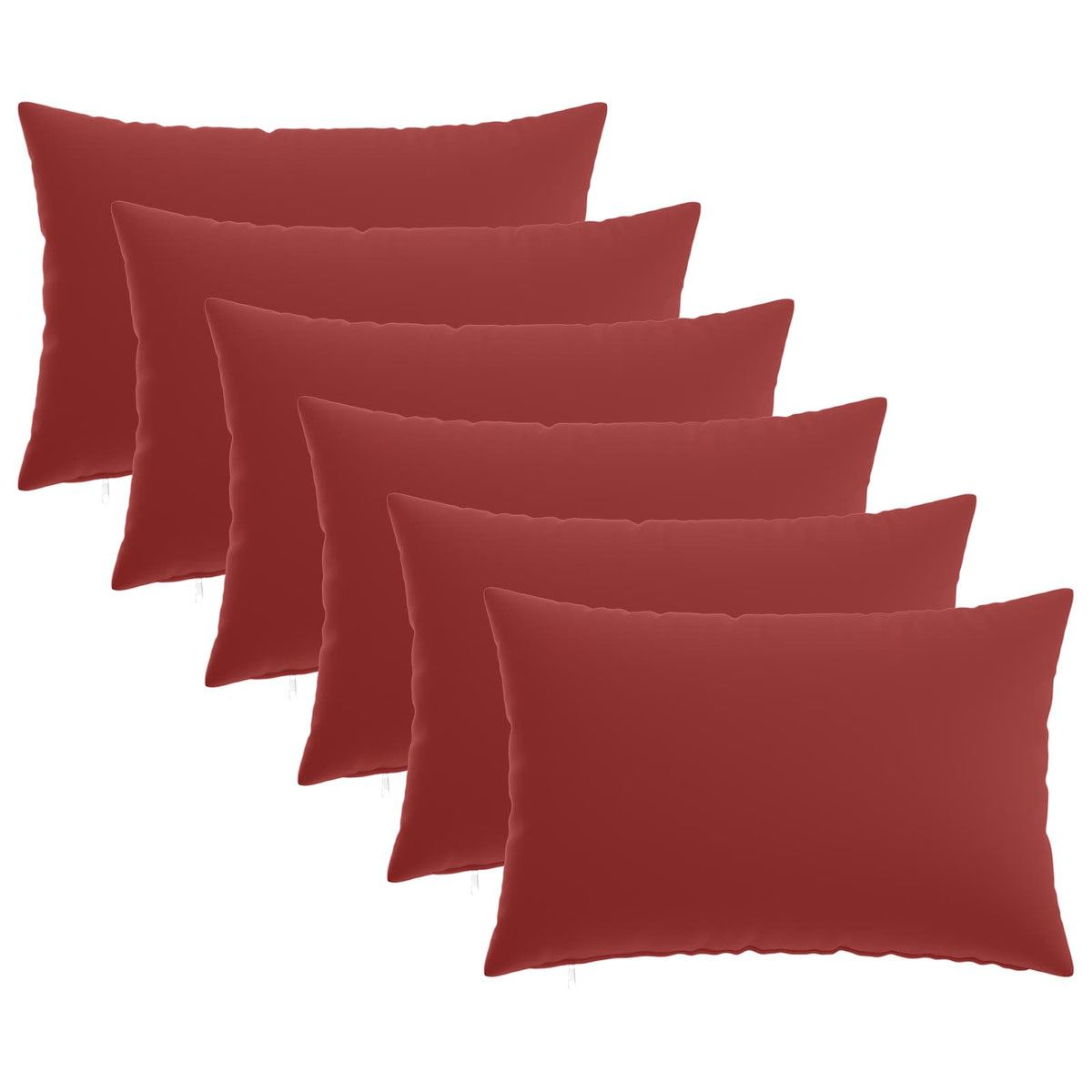 Pudebetræk 6 pcs HEERLEN Vinrød 40 x 60 cm Polyester