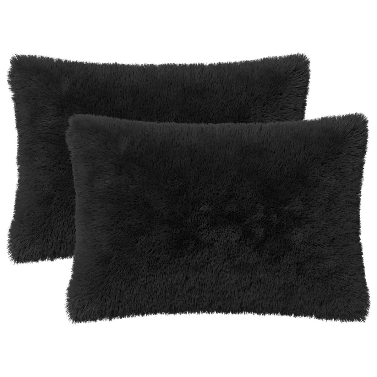 Pudebetræk 2 pcs HEERLEN Sort 40 x 60 cm PV Fleece