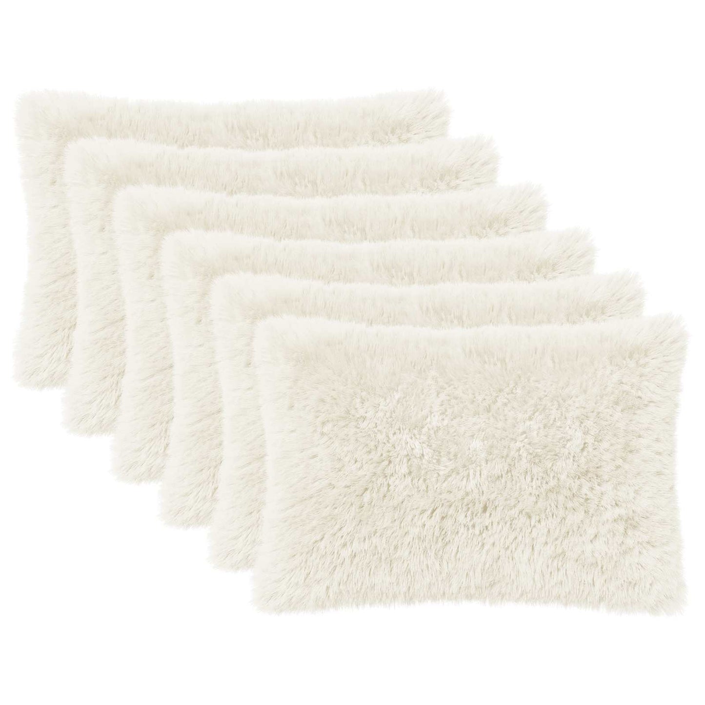 Pudebetræk 6 pcs HEERLEN Hvid 40 x 60 cm PV Fleece