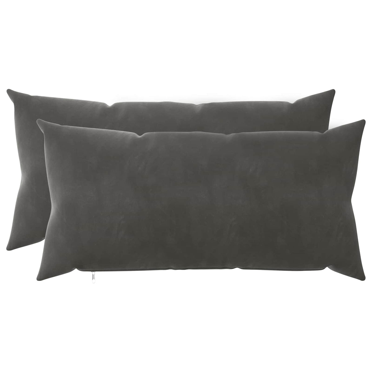 Pudebetræk 2 pcs HEERLEN Mørkegrå 40 x 70 cm Fløjl