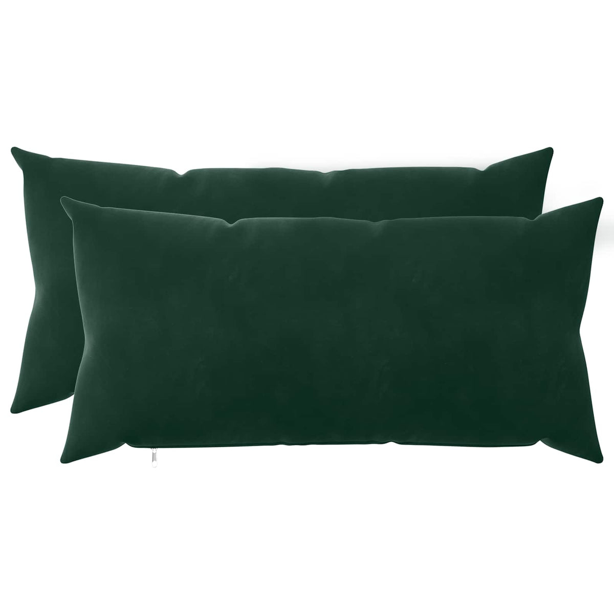 Pudebetræk 2 pcs HEERLEN Mørkegrøn 40 x 70 cm Fløjl