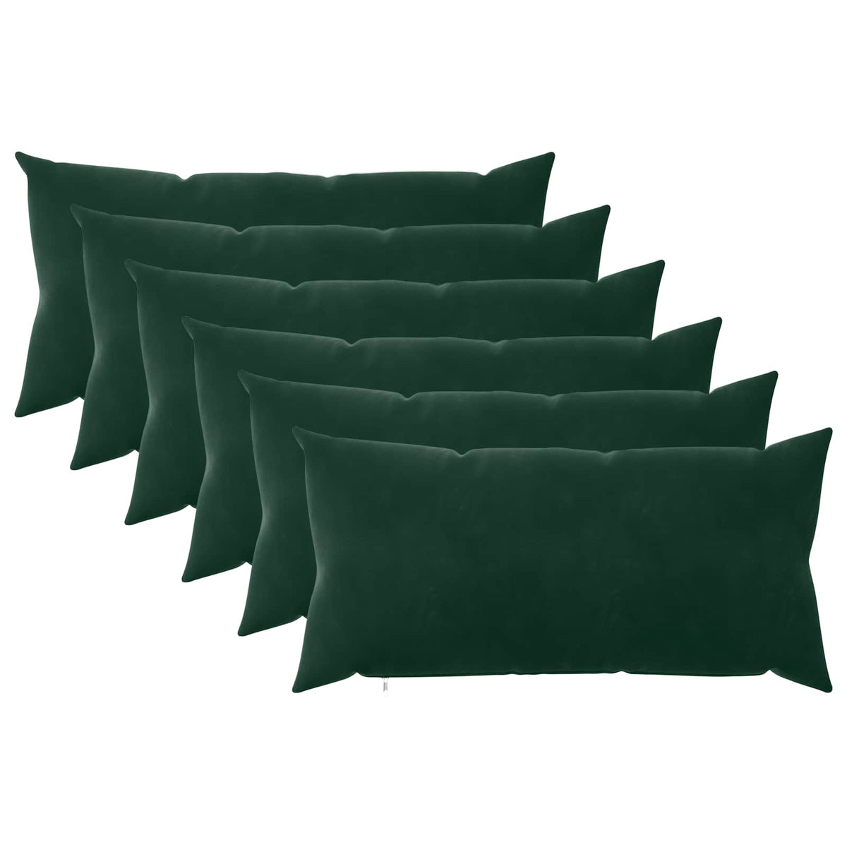 Pudebetræk 6 pcs HEERLEN Mørkegrøn 40 x 70 cm Fløjl