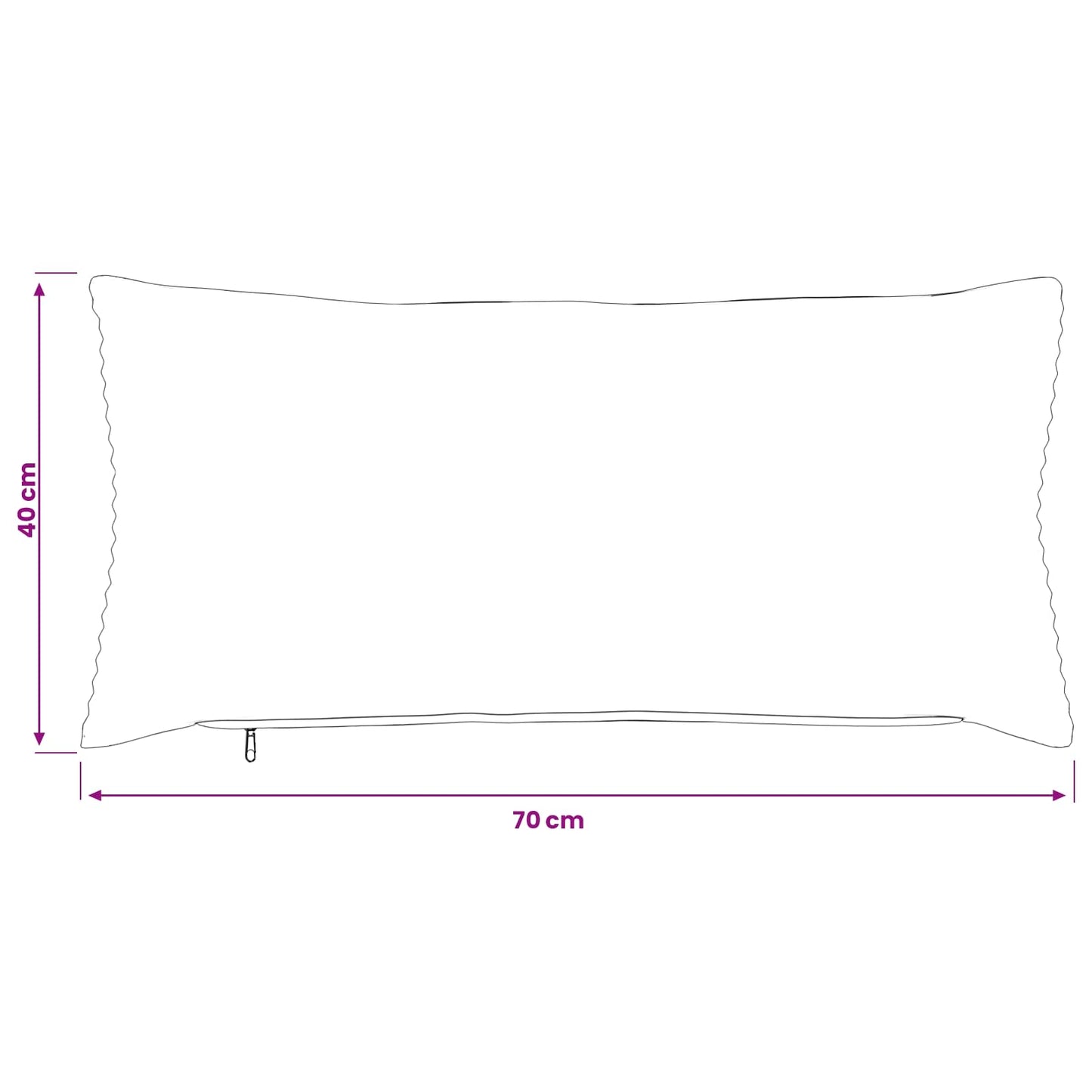 Pudebetræk 2 pcs HEERLEN Lysegrå 40 x 70 cm cordfløjl