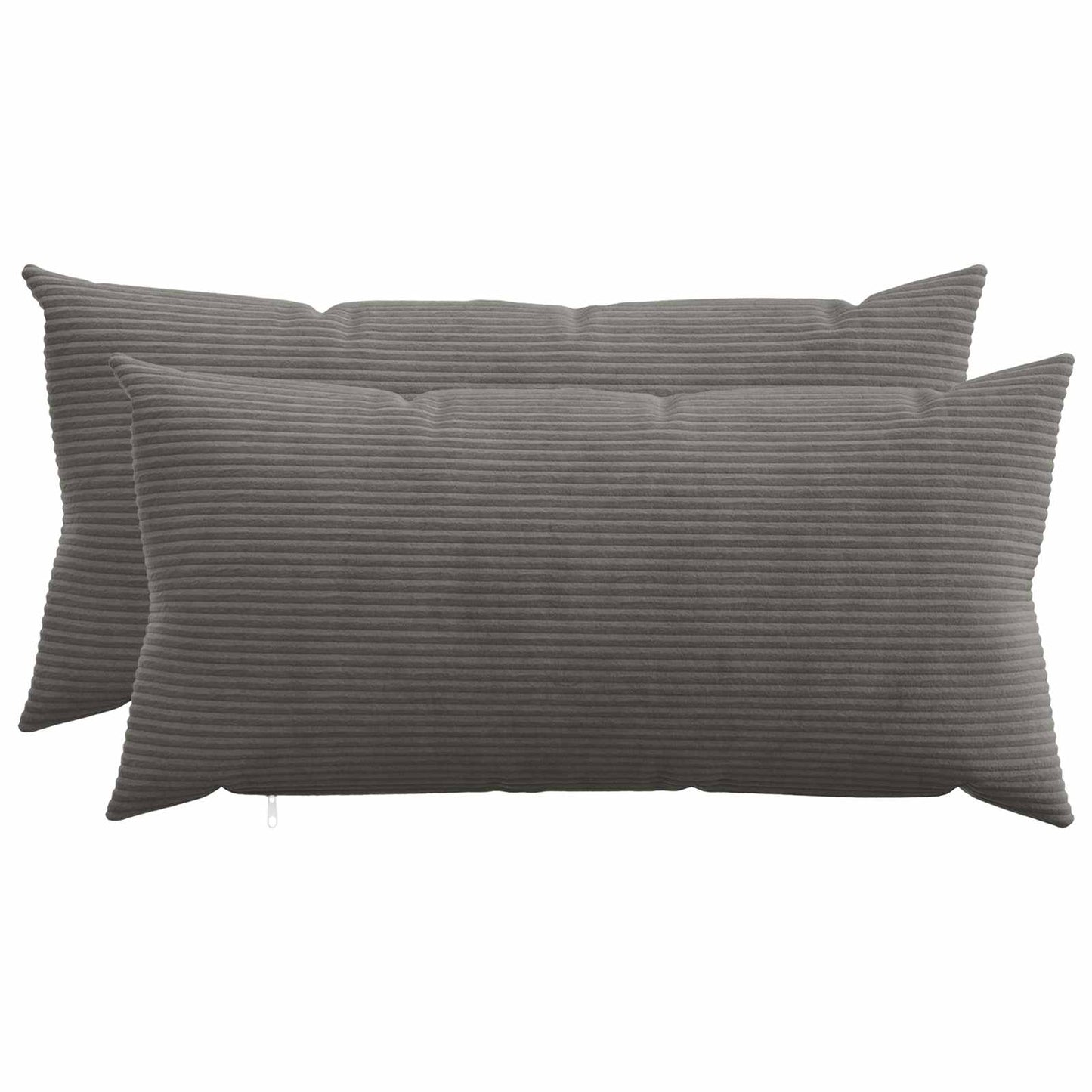 Pudebetræk 2 pcs HEERLEN Mørkegrå 40 x 70 cm cordfløjl
